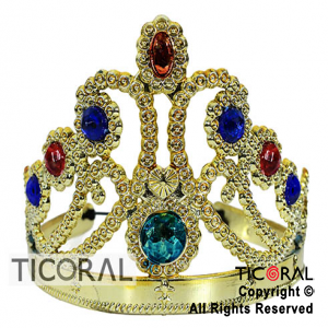 CORONA PLASTICA PRINCESA ORO 55CM X 1